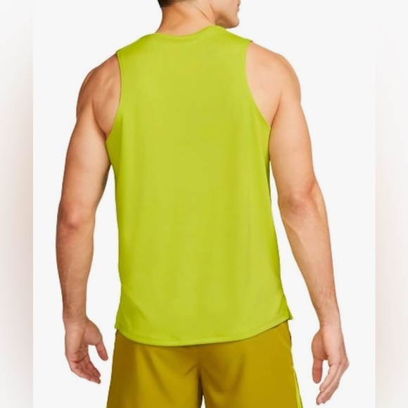 Nike Men's Dri-FIT Miler Running Tank in Bright Cactus Size: L NWT - Picture 2 of 12
